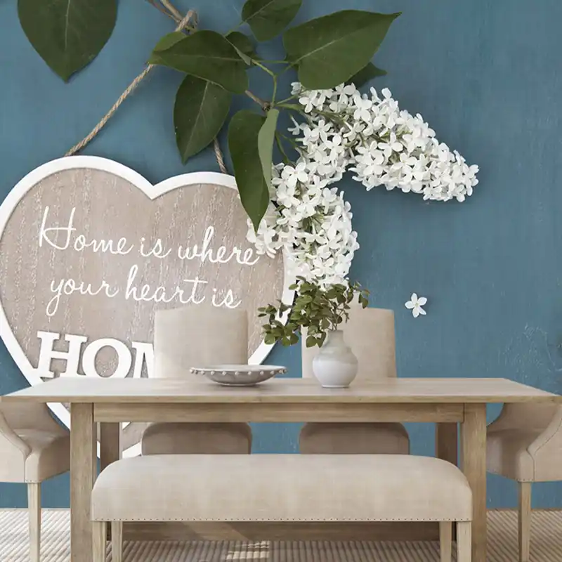 Oferta limitowana Fototapeta serce z cytatem - Home is where your heart is