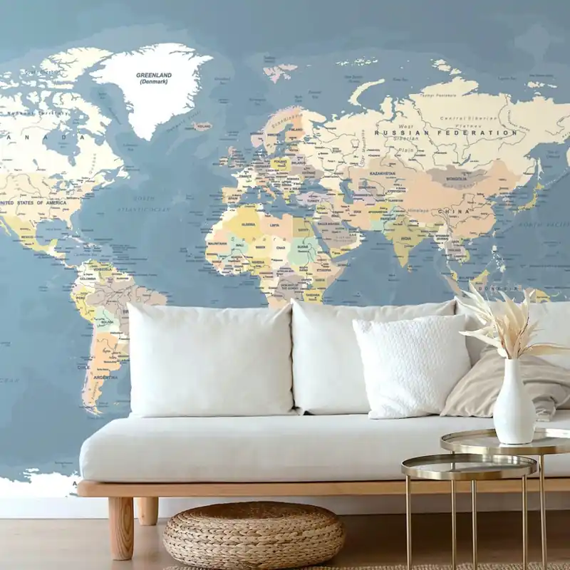 Tapeta stylowa mapa świata w stylu vintage Dodaj do koszyka