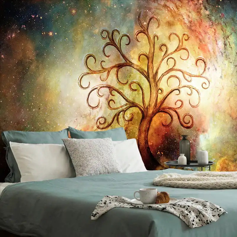 Tapeta Drzewo życia z abstrakcją kosmosu Oferta