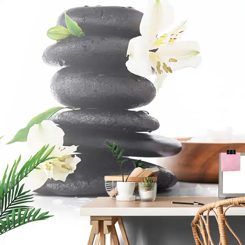 Fototapeta Kamienie Zen i sól morska Ekspresowa dostawa