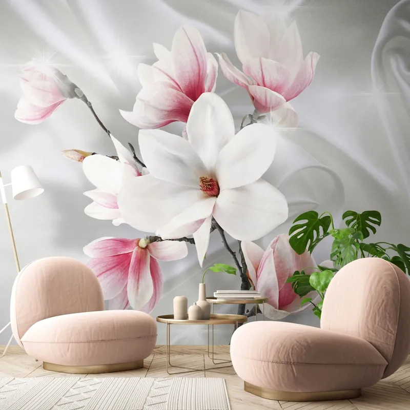 Samoprzylepna tapeta biała magnolia Zniżka