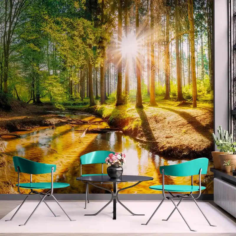 Niska cena Samoprzylepna fototapeta las jak z bajki