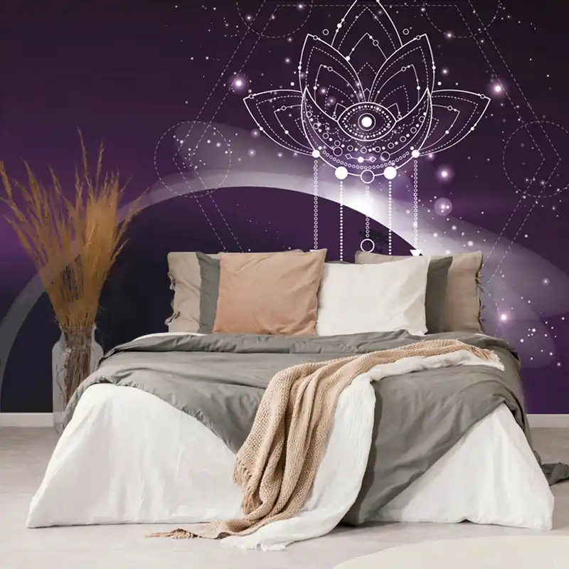 Niska cena Samoprzylepna tapeta Feng Shui lotos