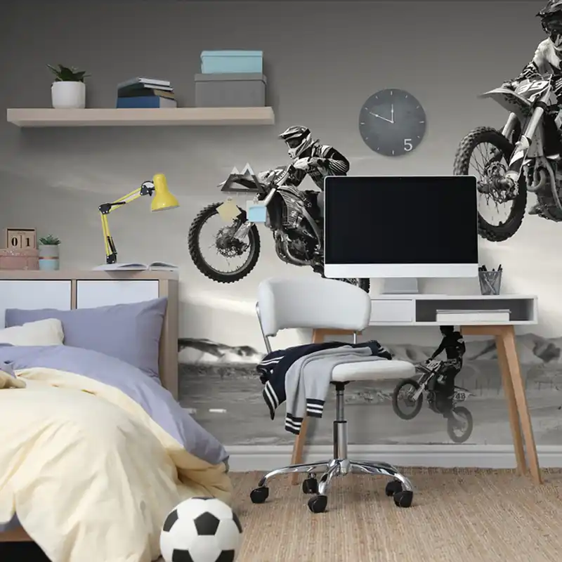 Fototapeta motocykliści w czerni i bieli Tylko do końca tygodnia