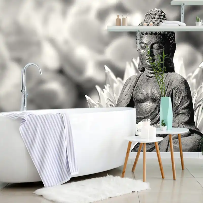 Fototapeta spokojny czarno-biały Budda Bezpieczna płatność