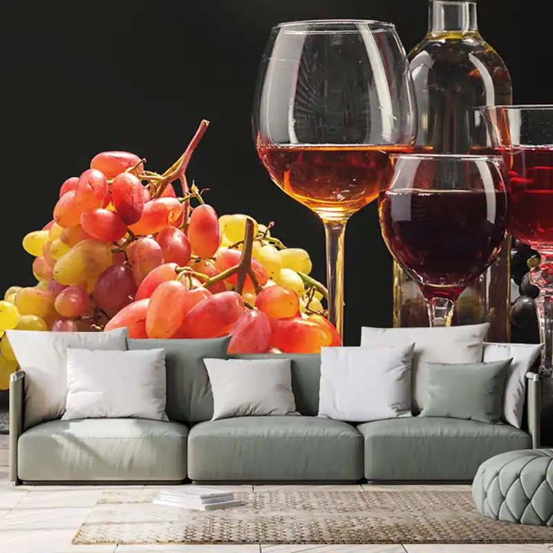 Fototapeta wino z winogronem Najlepsza cena