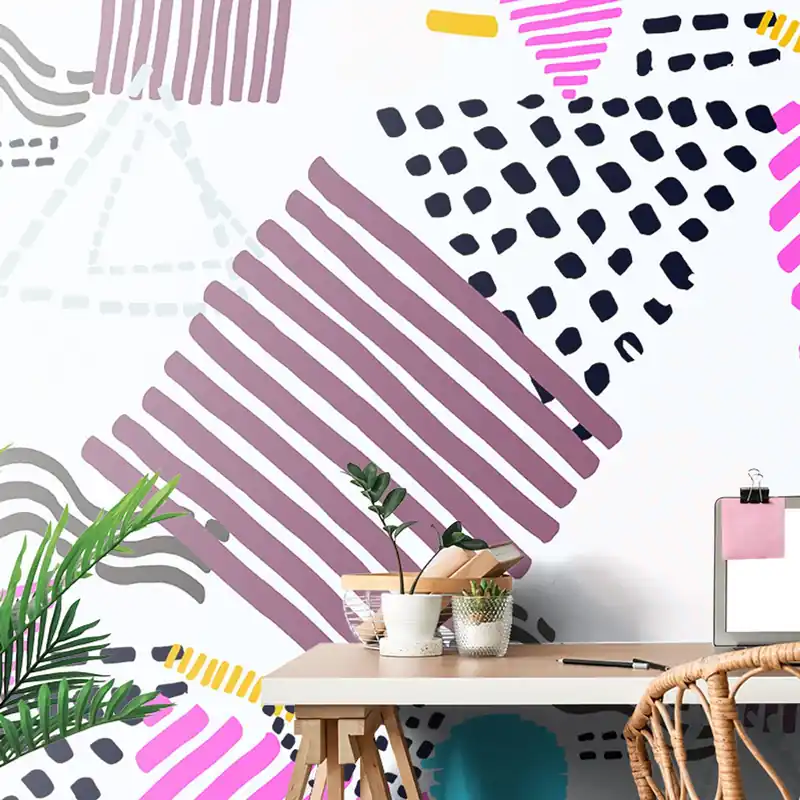 Tapeta Wzór Memphis w stylu pop-art Zniżka