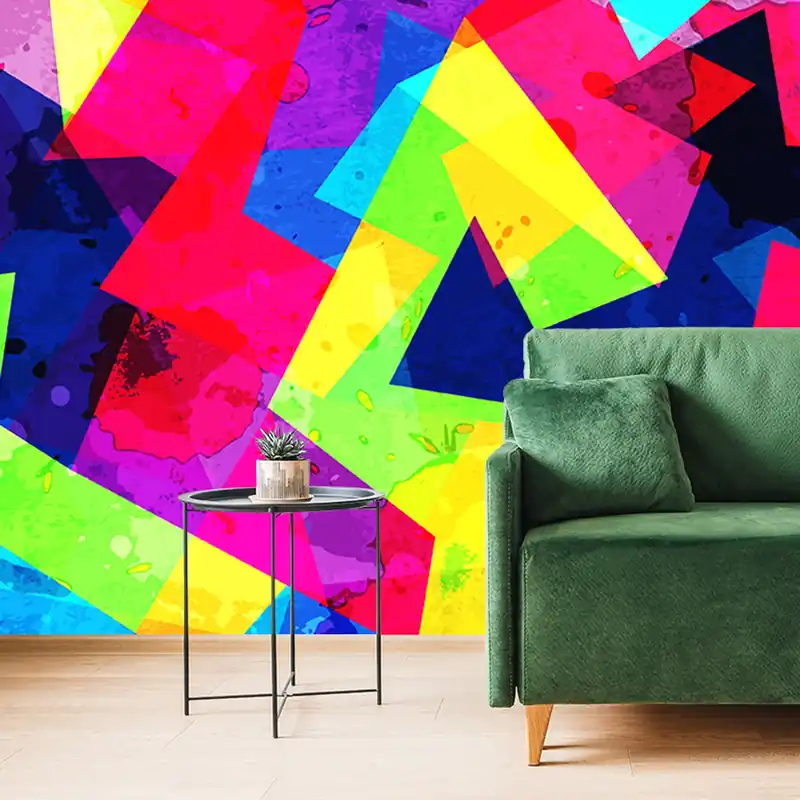Tapeta geometryczny wzór z efektem grunge Rabat