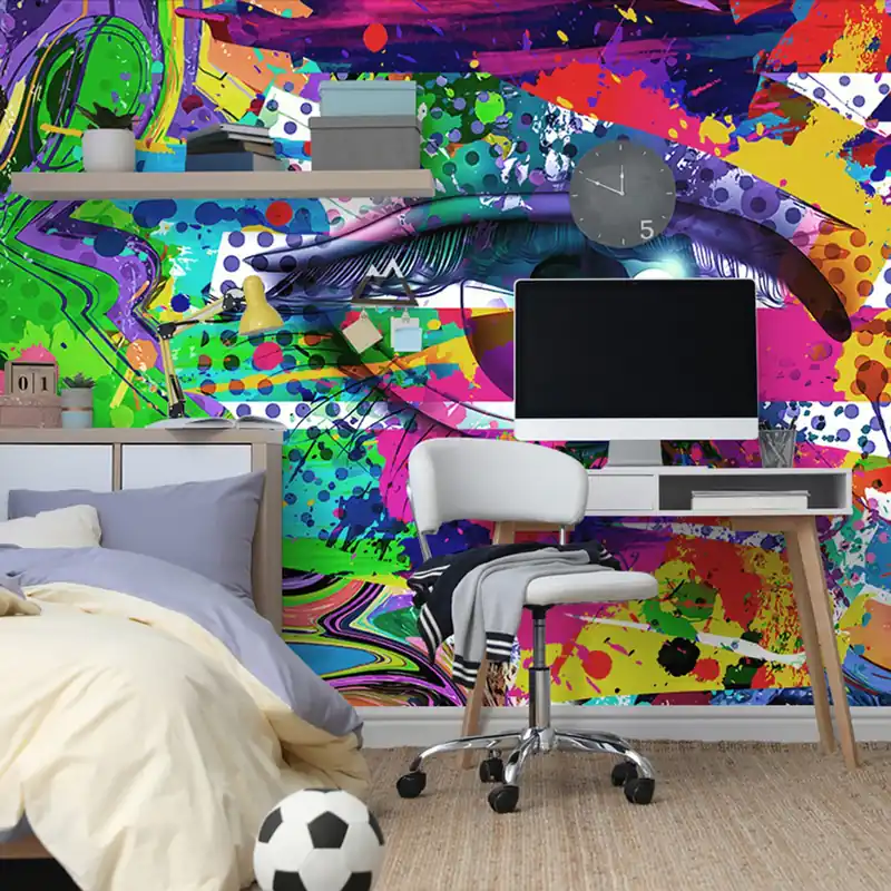 Tapeta ludzkie oko w stylu pop-art Promocja