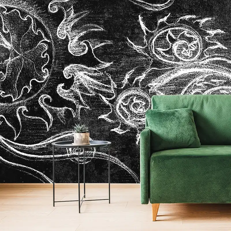 Oferta Tapeta czarno-biały niezwykły rysunek