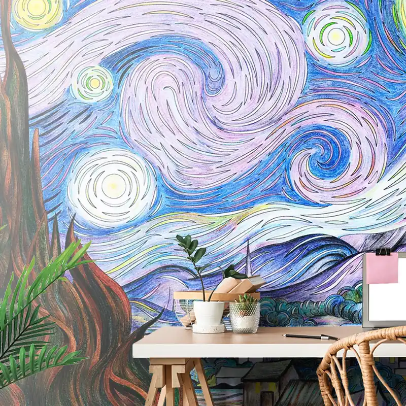 Darmowy zwrot Tapeta Gwiaździsta noc - Vincent van Gogh