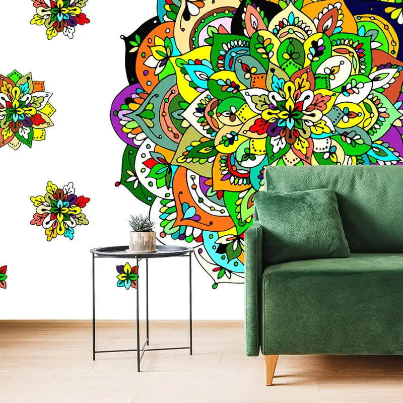 Tapeta zielona Mandala Tylko do końca tygodnia