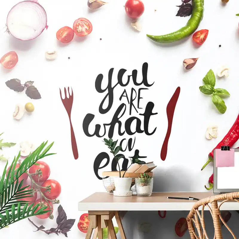 Zamów dziś Tapeta z napisem - You are what you eat