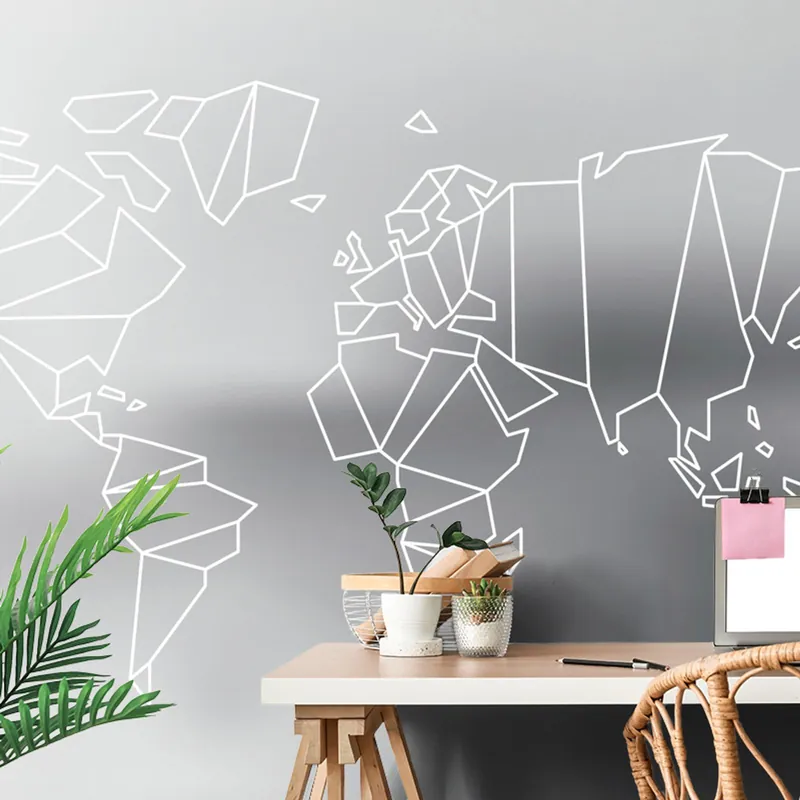 Promocja Tapeta stylizowana mapa świata w czerni i bieli