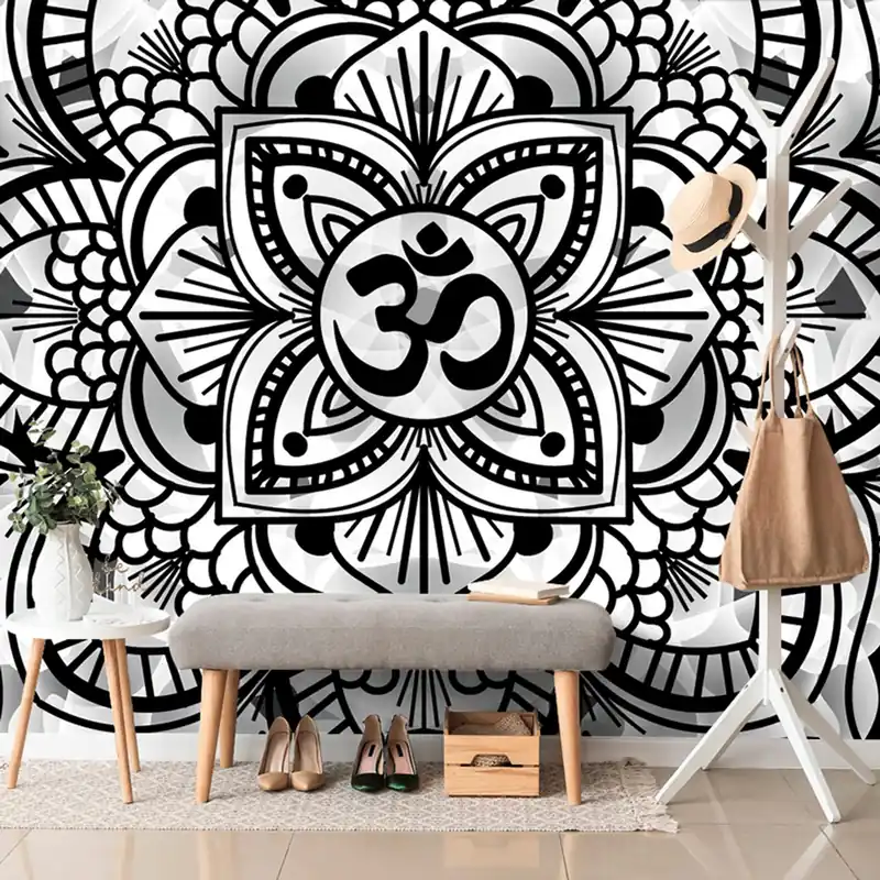 Tapeta Mandala zdrowia w czarno-białym stylu Ograniczona ilość