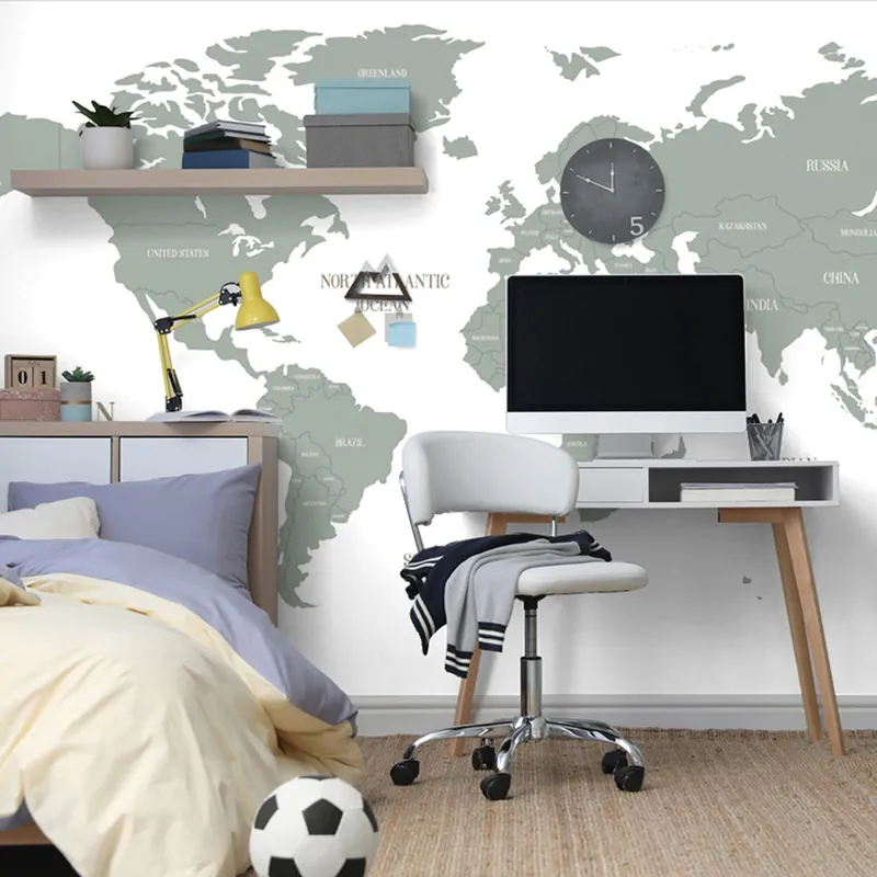 Tapeta przyzwoita mapa w zielonym designie Bezpieczne zakupy