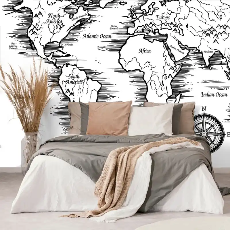Tapeta mapa świata w pięknym designie Hit cenowy