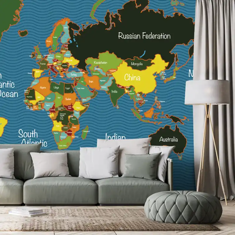 Taniej Tapeta stylowa mapa