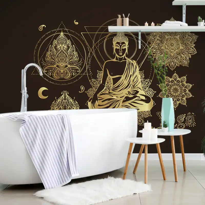 Wybór klientów Tapeta złoty medytujący Budda