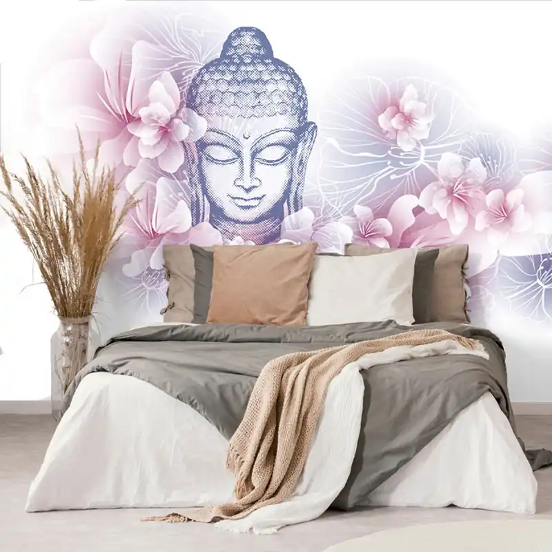 Tapeta Budda z kwiatami sakury Wyprzedaż