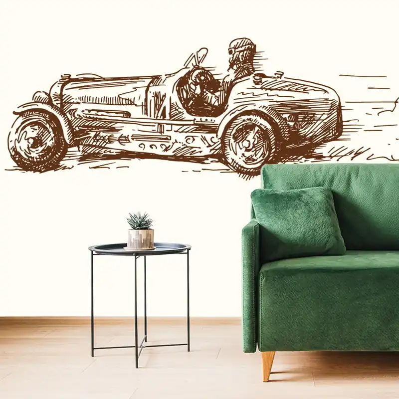 Tapeta retro samochód wyścigowy Okazja
