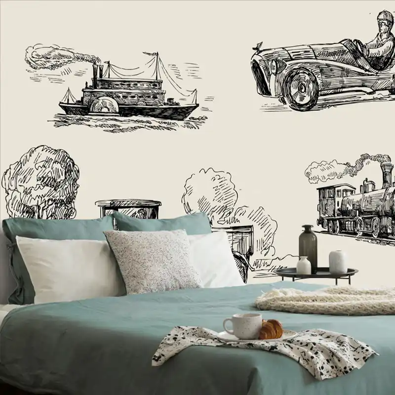 Tapeta środki transportu w stylu retro Tylko do końca tygodnia