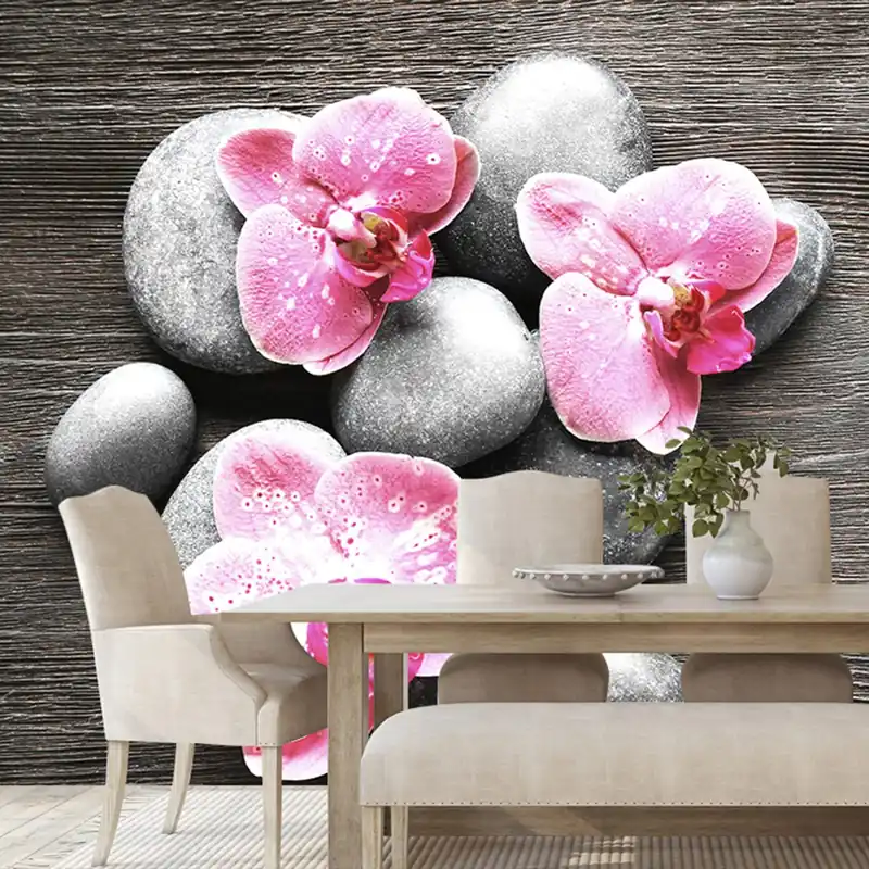 Samoprzylepna fototapeta Kompozycja Zen z orchideą Ostatnia szansa