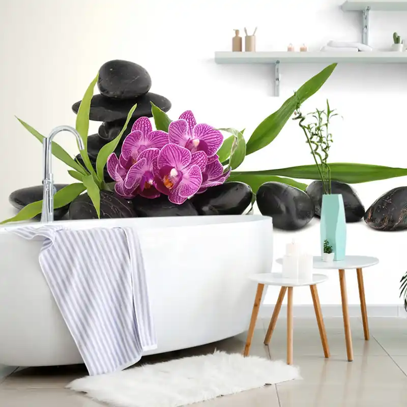 Samoprzylepna tapeta fioletowa orchidea Zen zacisze Wyjątkowa oferta