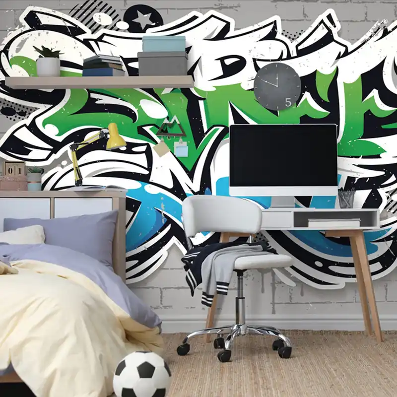 Nie przegap Tapeta z nowoczesnym napisem Street Art