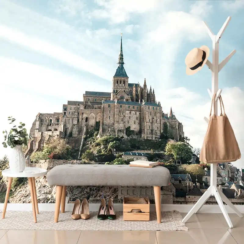 Nowość Samoprzylepna fototapeta zamek Mont-Saint-Michel