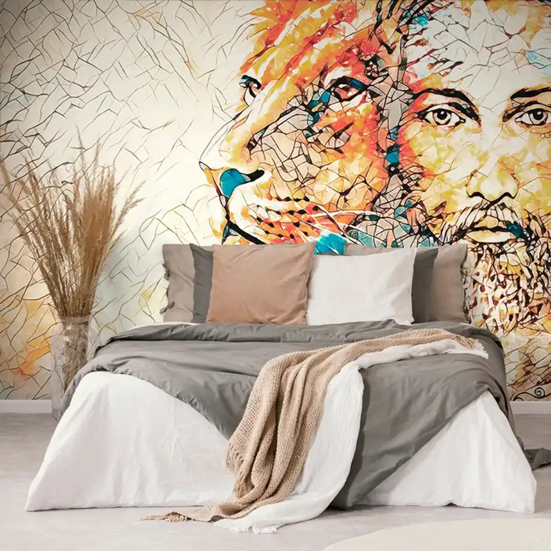 Oferta Samoprzylepna tapeta wszechmocny z lwem w czerni i bieli