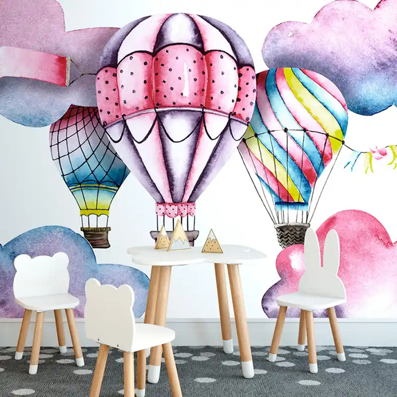 Wyprzedaż Samoprzylepna tapeta balony akwarelowe