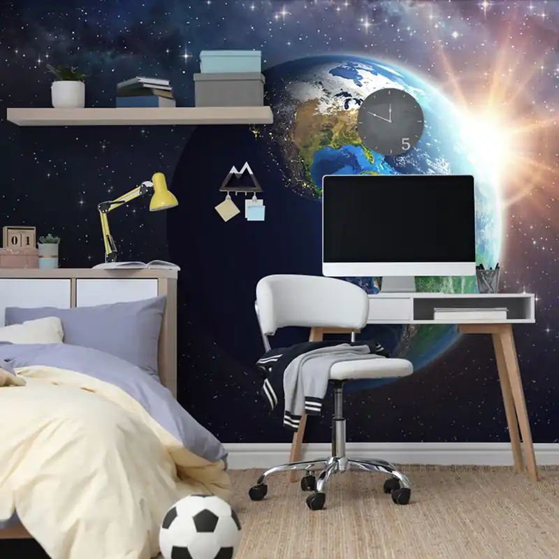 Kup teraz Samoprzylepna tapeta niebieska planeta Ziemia