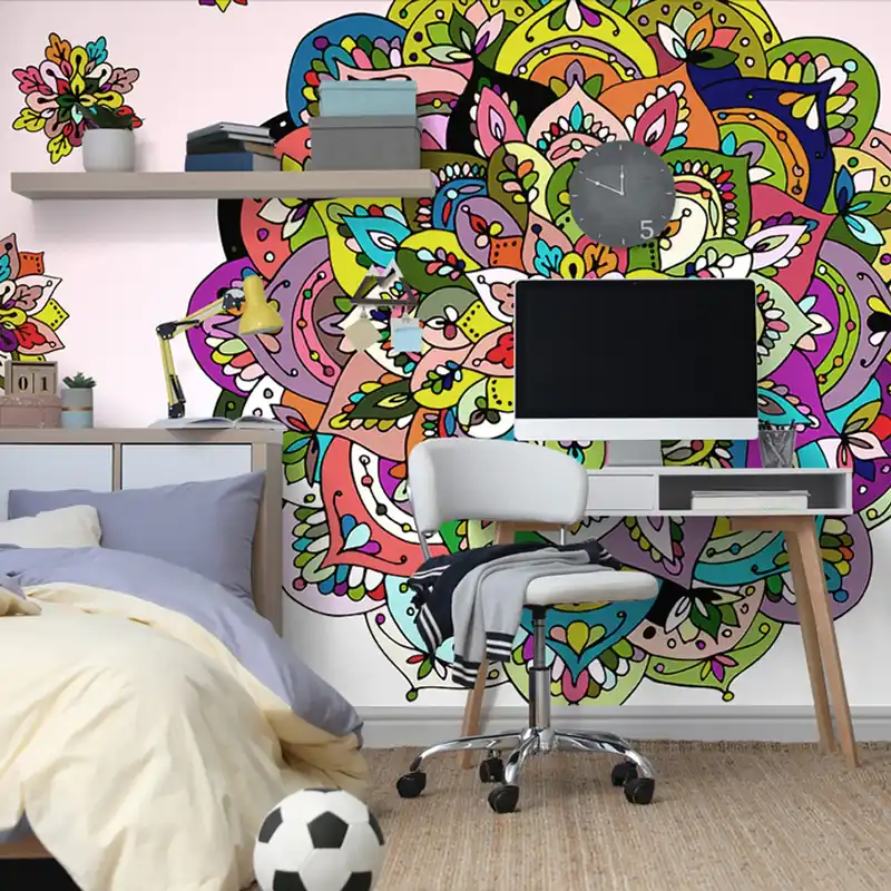 Samoprzylepna tapeta kolorowa Mandala Wyprzedaż