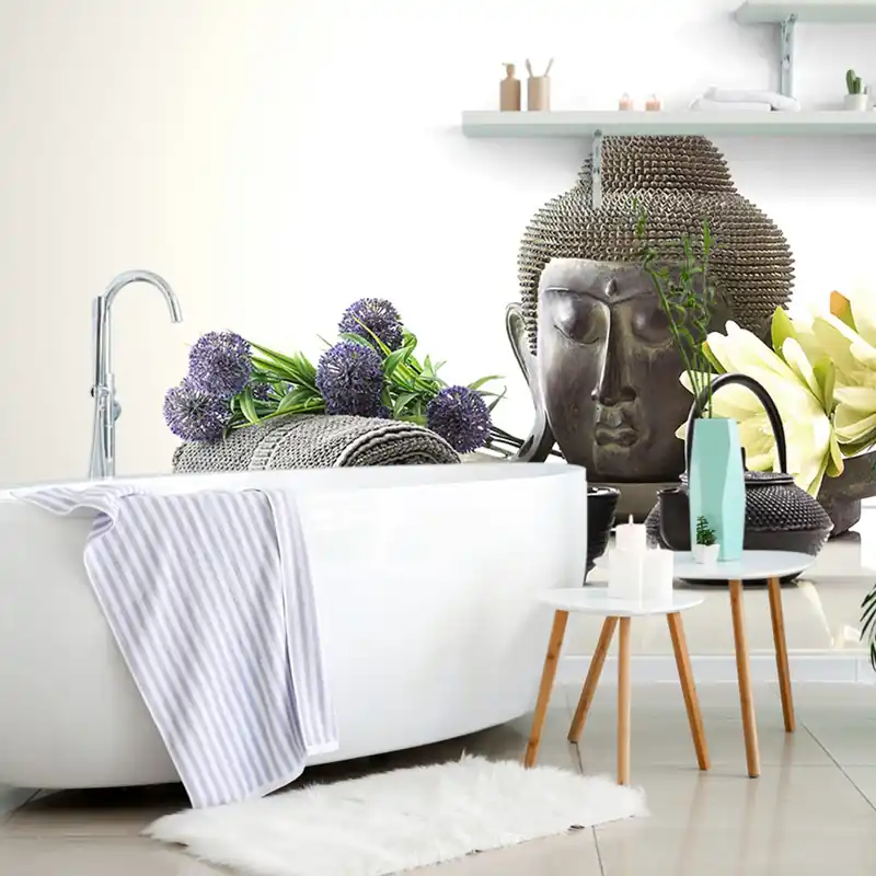 Oferta czasowa Samoprzylepna tapeta wellness martwa natura z Buddą