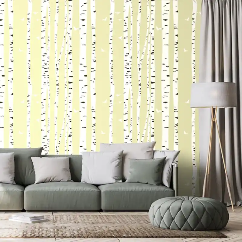 Oferta czasowa Samoprzylepna tapeta las brzozowy