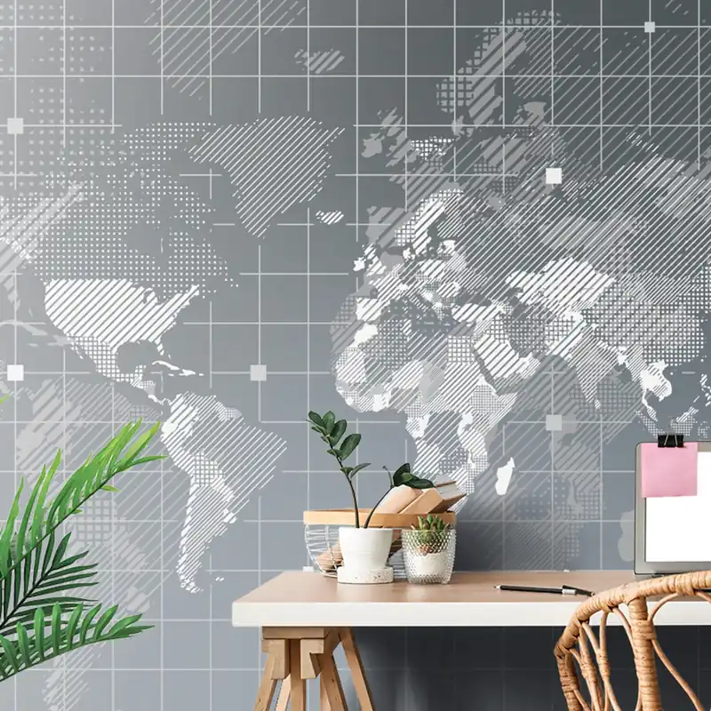 Samoprzylepna tapeta kreślona mapa świata Kup teraz
