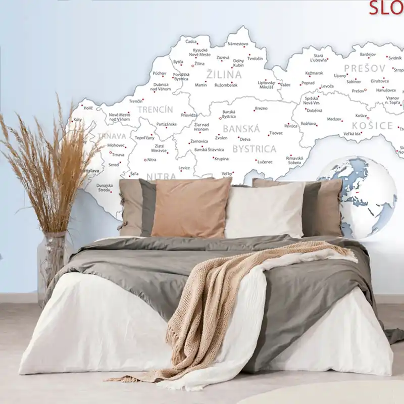 Bezpieczna płatność Samoprzylepna tapeta mapa Republiki Słowackiej