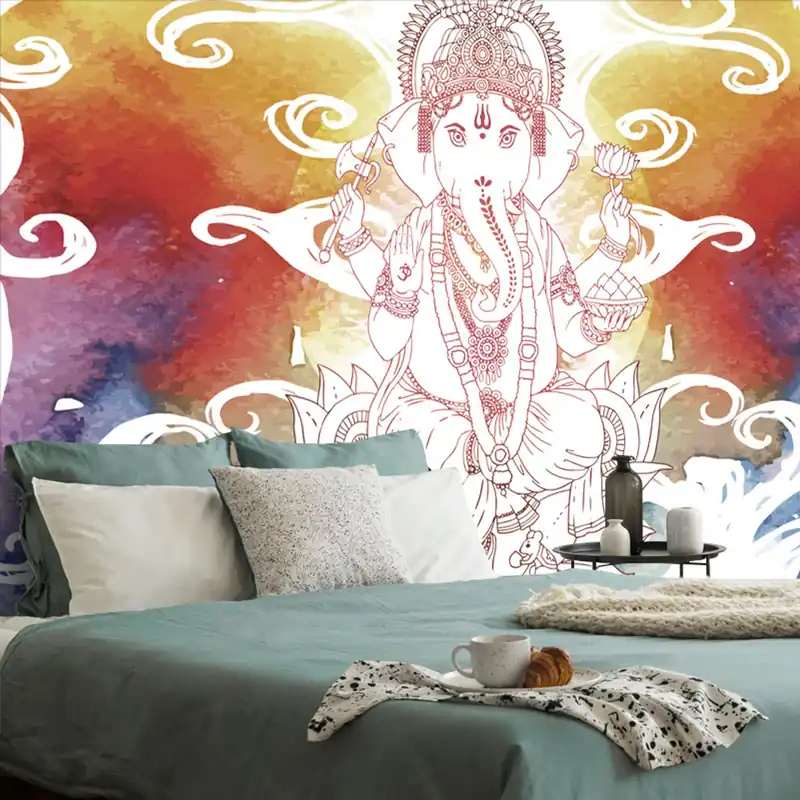 Popularny Samoprzylepna tapeta Hinduski Ganesa