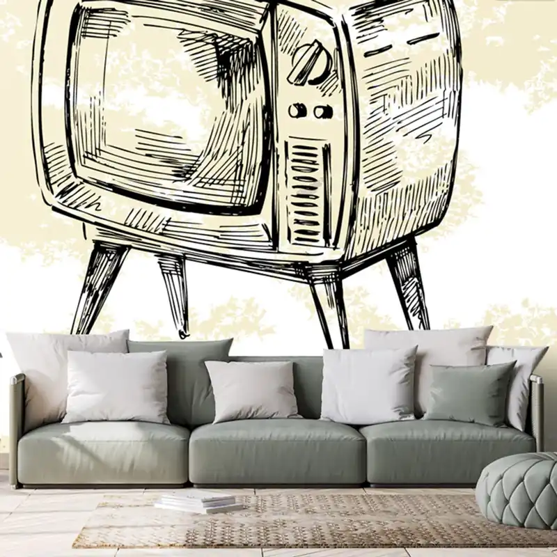 Tapeta retro telewizor Bezpieczna płatność