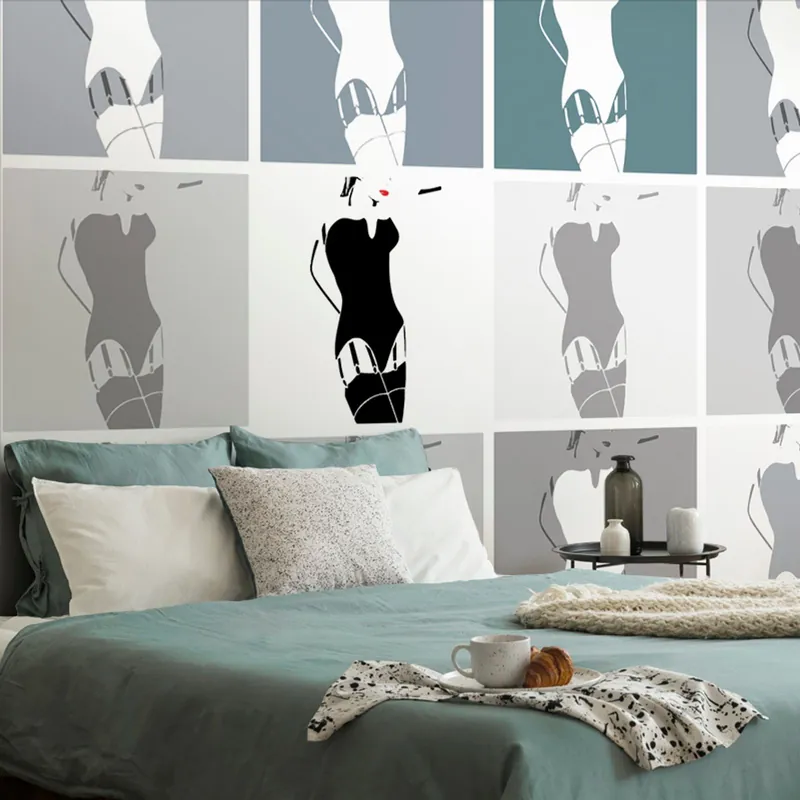 Tylko dziś Tapeta pop art powab kobiety w szarym