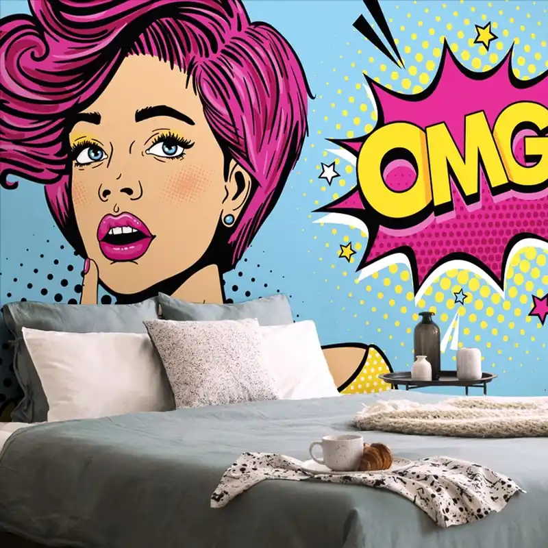 Hit sprzedaży Tapeta dama w pop art stylu - OMG!