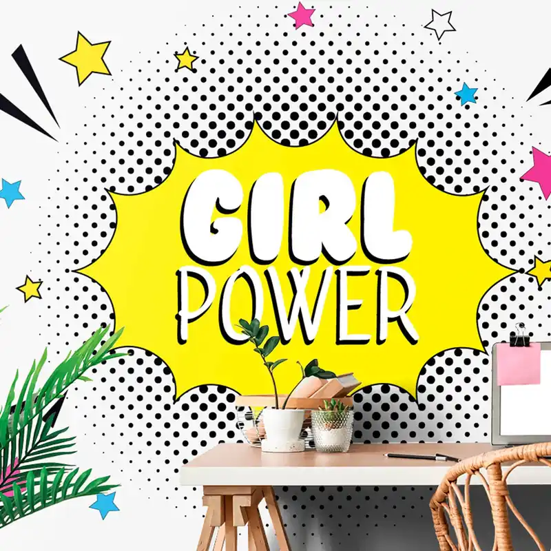 Tapeta pop art - GIRL POWER! Darmowa dostawa