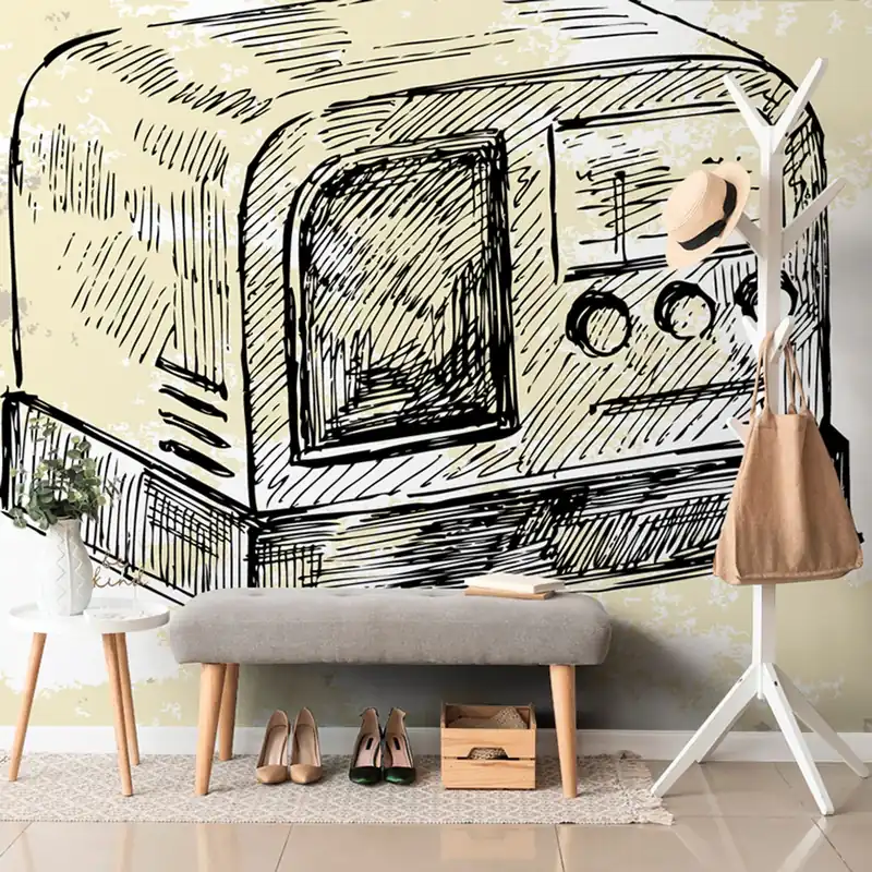 Samoprzylepna tapeta retro radio Dodaj do koszyka
