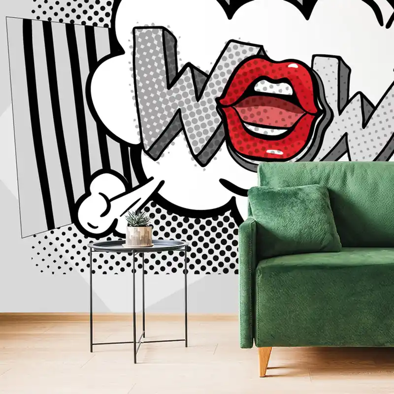 Tylko do końca tygodnia Samoprzylepna tapeta stylowy szary pop art - WOW!