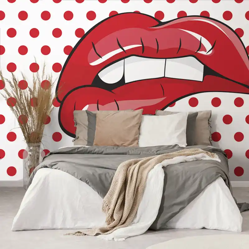 Kup teraz Samoprzylepna tapeta pop art usta