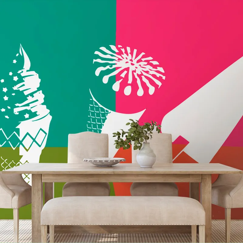 Wybór klientów Samoprzylepna tapeta pop art lody