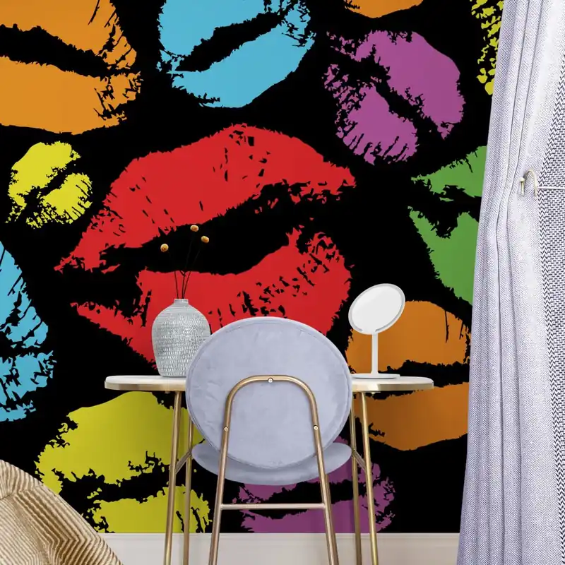 Obniżka ceny Samoprzylepna tapeta pop art buziaki