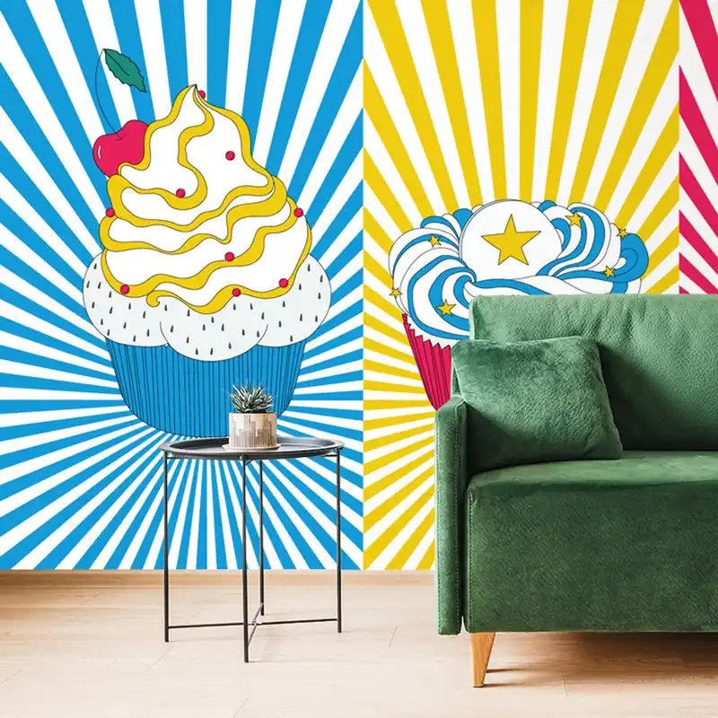 Kup teraz Samoprzylepna tapeta pop-art babeczki