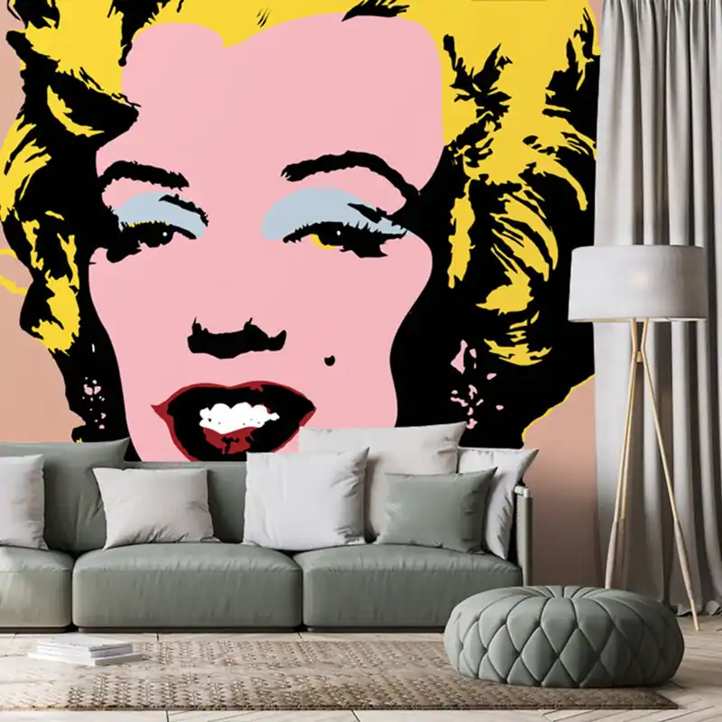 Szybka dostawa Samoprzylepna tapeta pop art Marilyn Monroe na brązowym tle